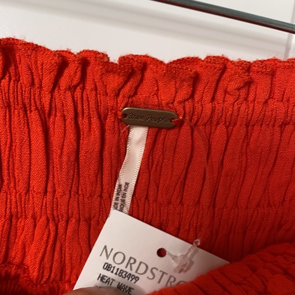 Free People Hooked On You Skirt Ruffle Red NWT XS - Picture 4 of 8